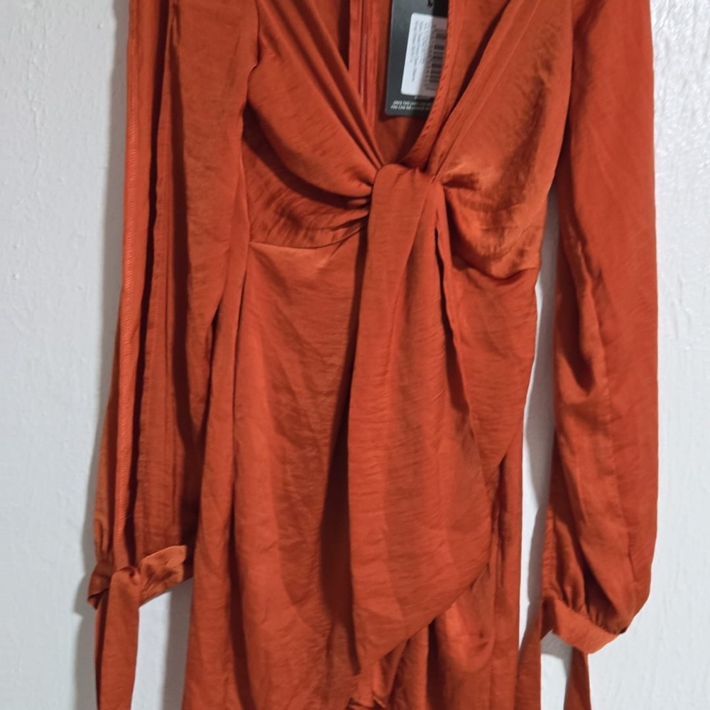 PrettyLittleThing Burnt Orange Dress